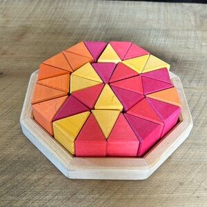 Grimm’s Wooden Octagon Puzzle Warm Colors